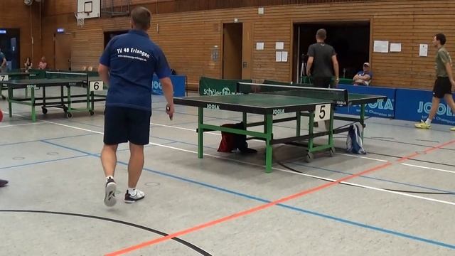 Rally 4  Zoom Reiss Schaub TV 48 Erlangen vs Ehret Neumann A20220702 Table Tennis Nuernberg Katzwan