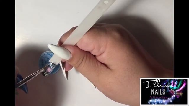 DIY pigment flower nail design