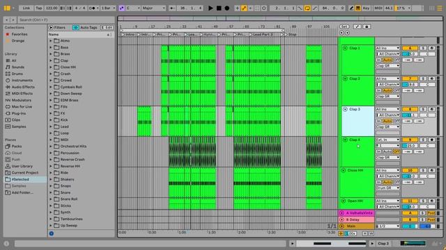 Группировка дорожек в Ableton Live 12 [Ableton Pro Help]