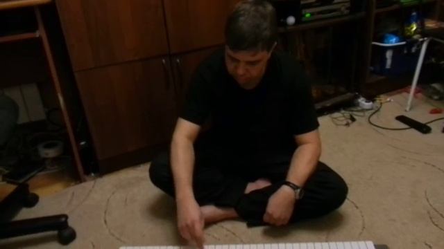 Первый раз за рулем пианино))