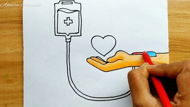 World Blood Donor Day Drawing|World Blood Donation Day Poster Drawing|Donate Blood Save Life Drawin