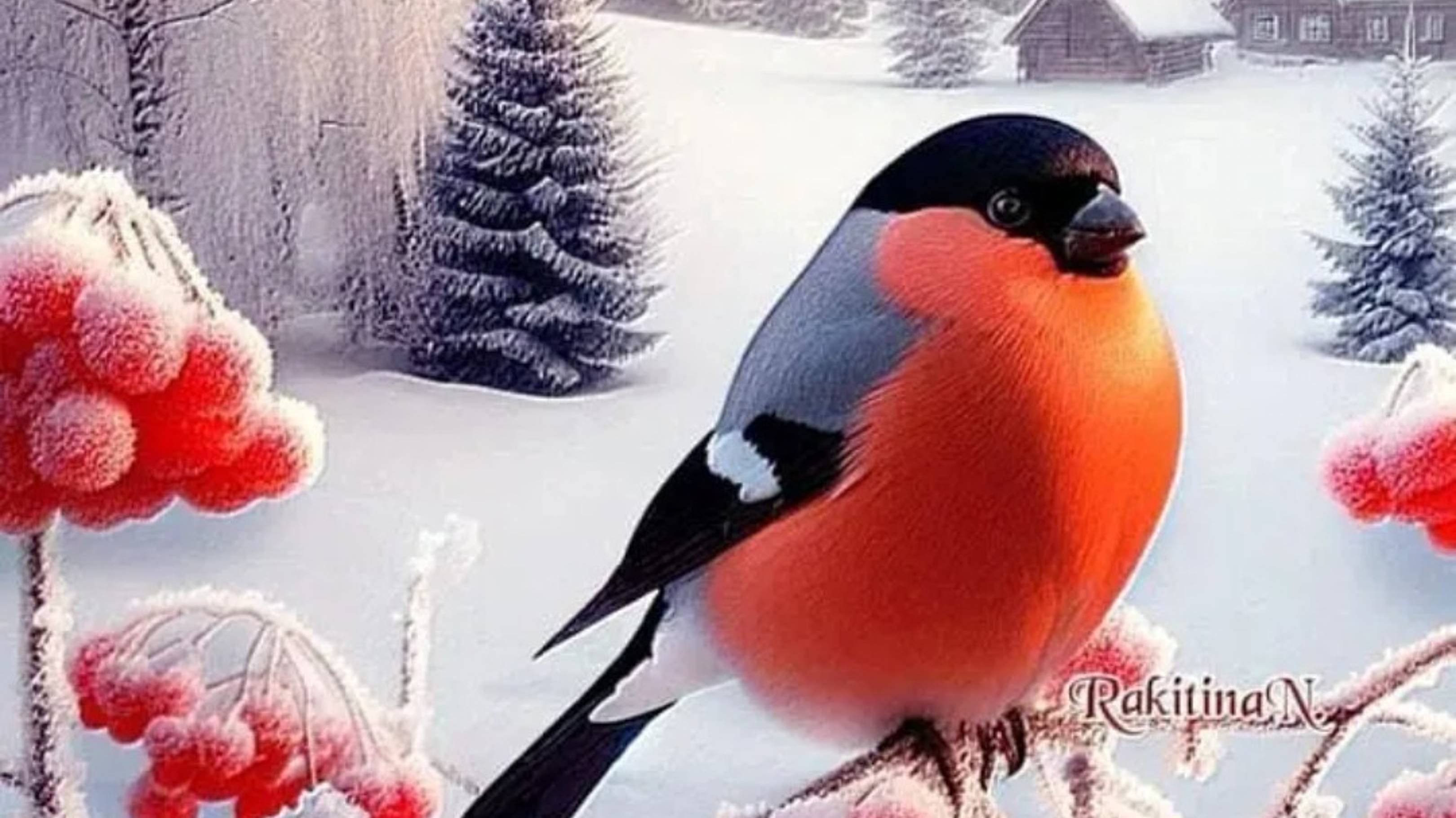 Очаровательное зимнее видео!!!!! Доброе Утро!!!!!