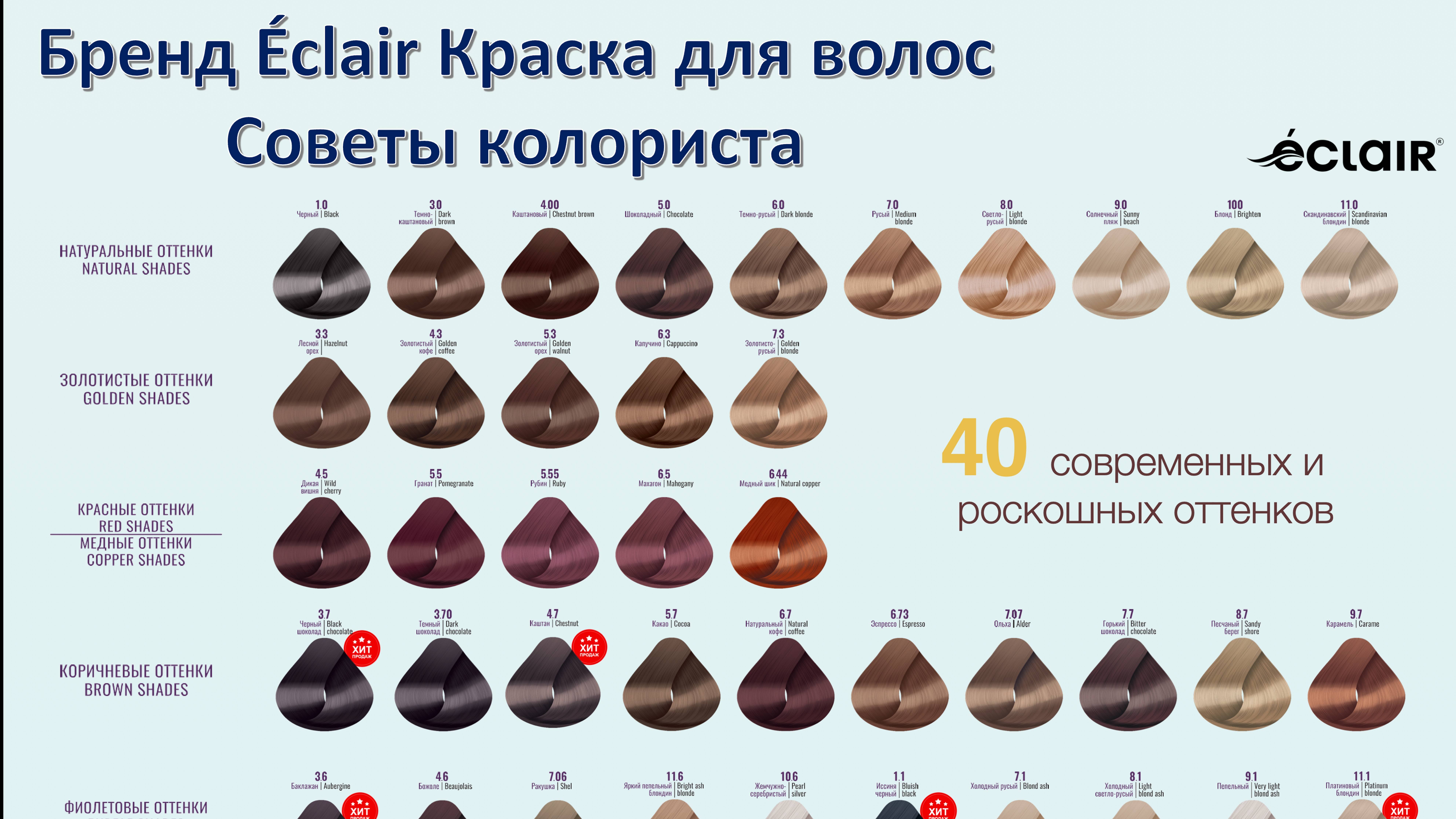 Презентация колориста о бренде ÉCLAIR