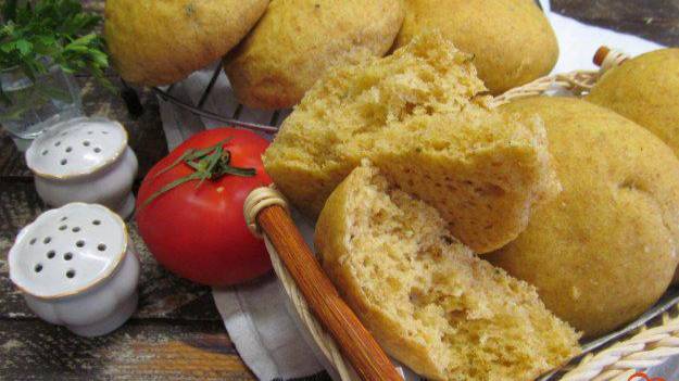 Постные булочки с тыквой и розмарином