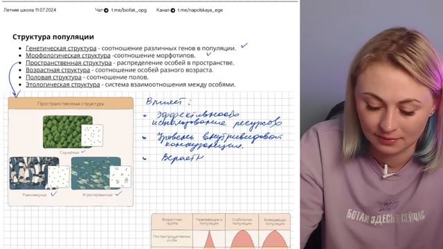 Подробный разбор ЭКОЛОГИЯ И ПОПУЛЯЦИЯ для ЕГЭ по биологии | Летняя школа 100Б | Ксения Напольская