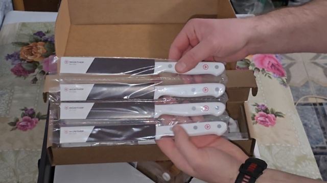 Распаковка Wusthof Gourmet набор из 16 предметов, белые ручки