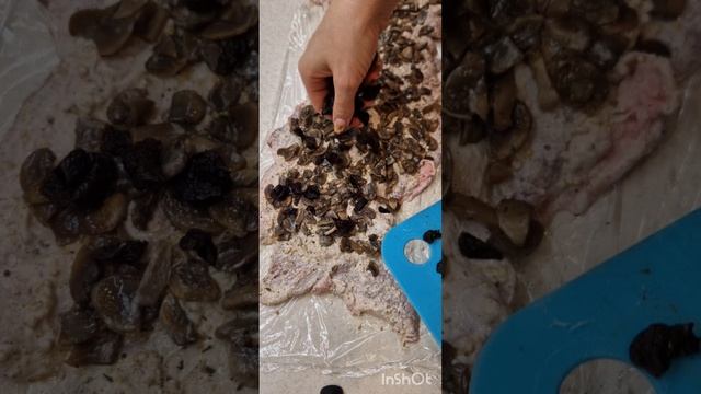 Рулет с черносливом грибами
