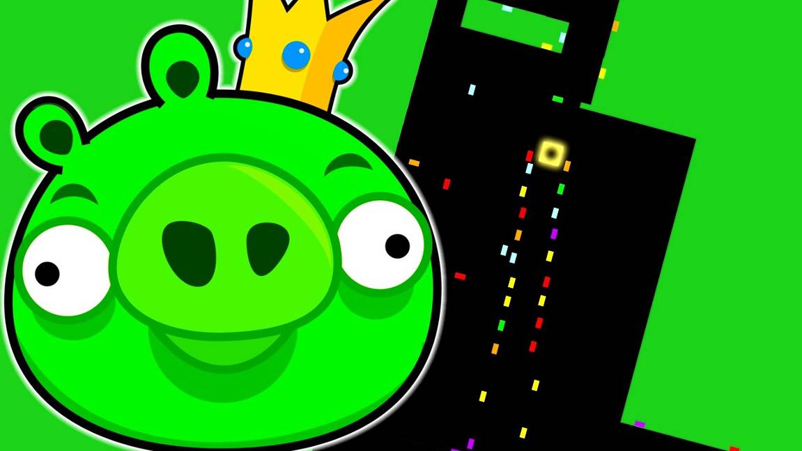 20. ANGRY BIRDS: Bad piggies theme | Bouncing Square