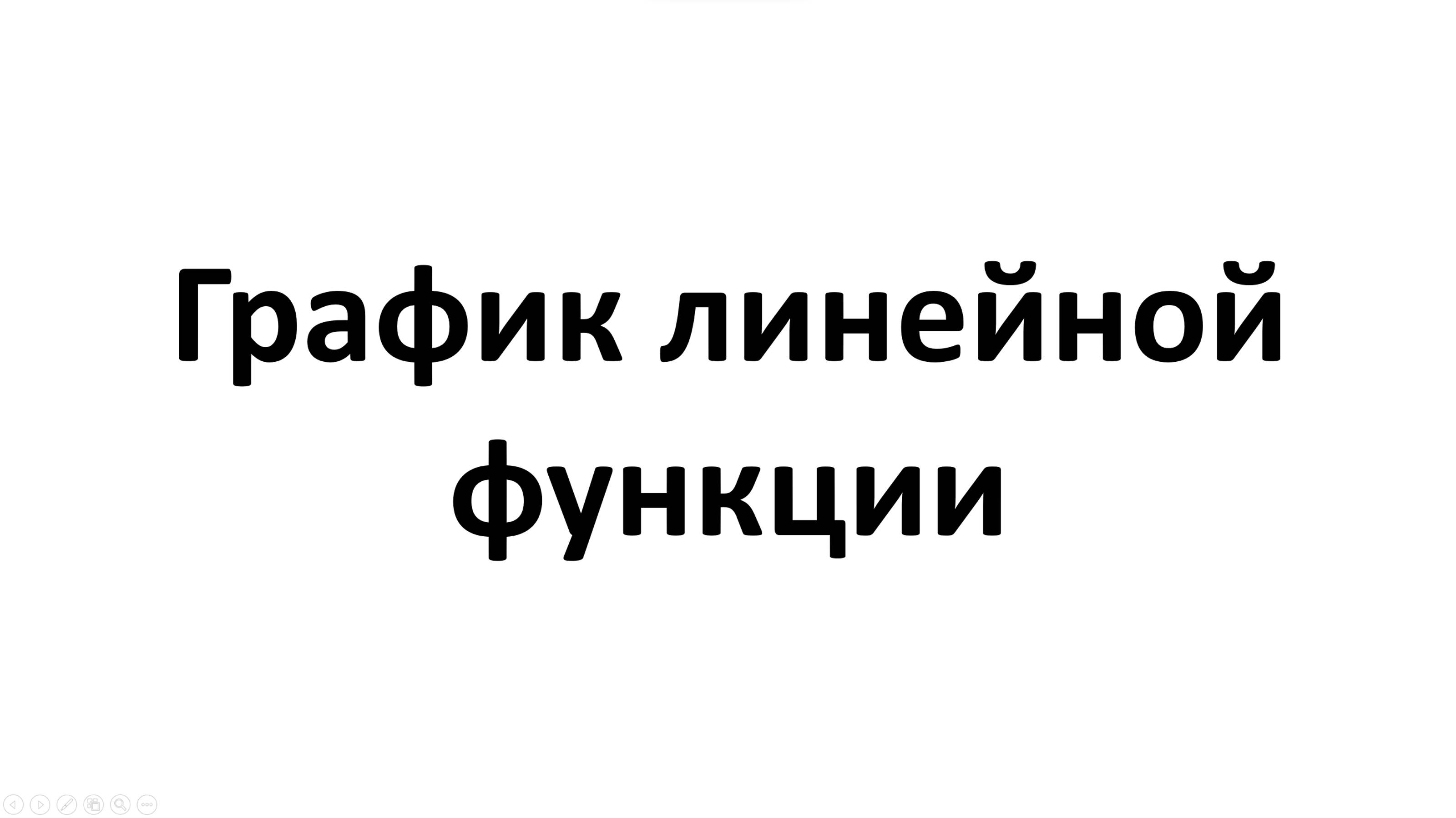 График линейной функции (7 класс)