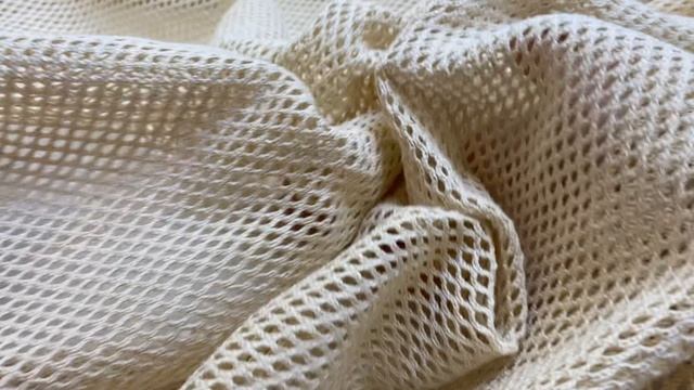 ТД НеваТкани. Артикул Ф-2665-2-1 Трикотаж хлопковый вязаный СЕТКА