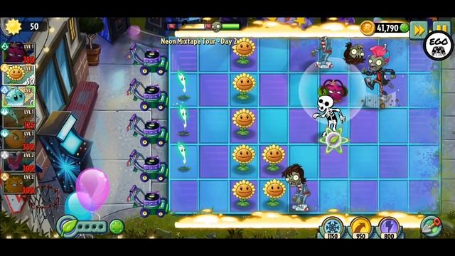 2/32 Neon Mixtape Tour Day 2 -Plants Vs. Zombies 2 (Adventure) PVZ 2 /Ephen Game On