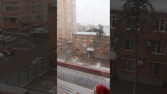 Первый день снега и уже метель❄⚡