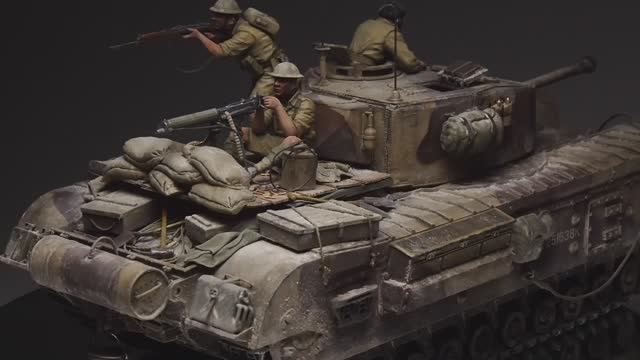 CHURCHILL Mk.VII ＞ Mk.III - Part 2 - 1/35 TAMIYA - Tank Model - [ Painting - weathering ]