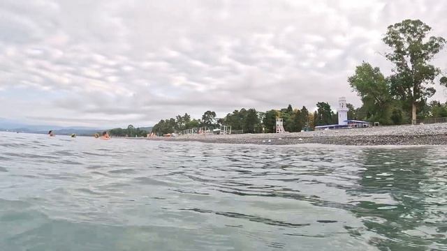 Пляж посёлка Агудзера в Абхазии