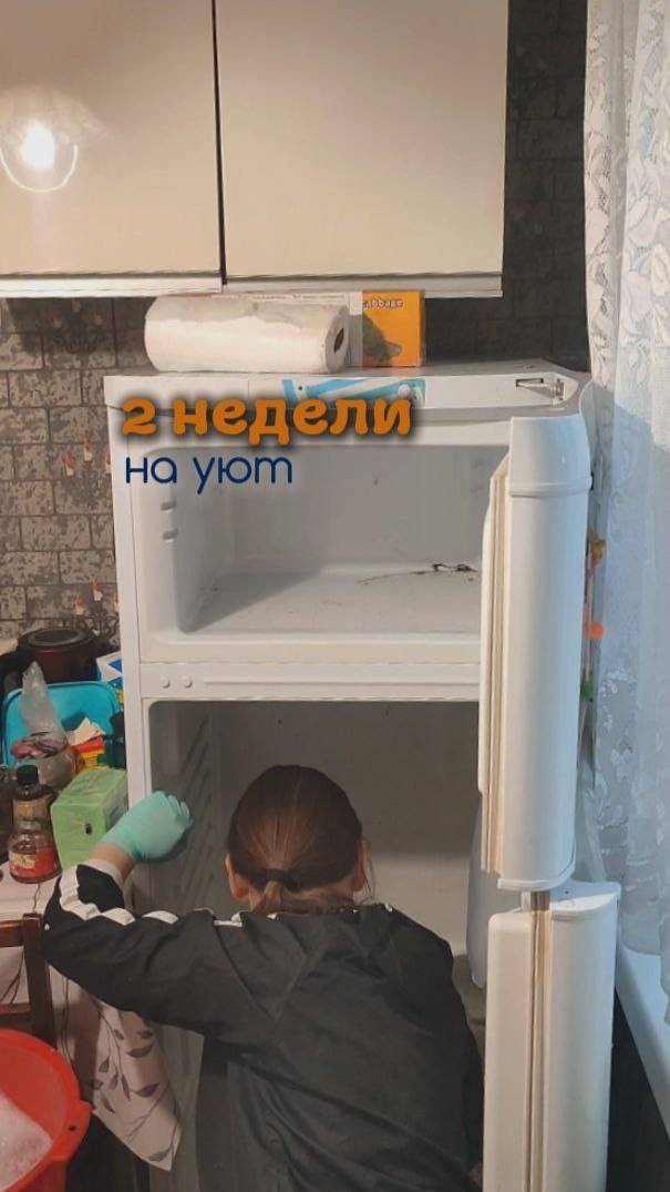 Первым делом вымыла холодильник🧊, теперь он сияет✨