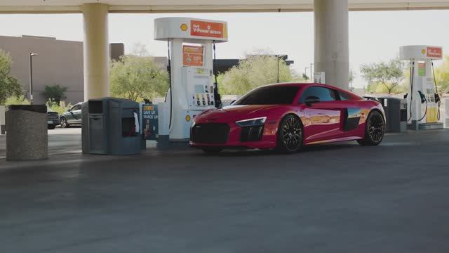 Audi R8 V10 Plus с выхлопом Capristo