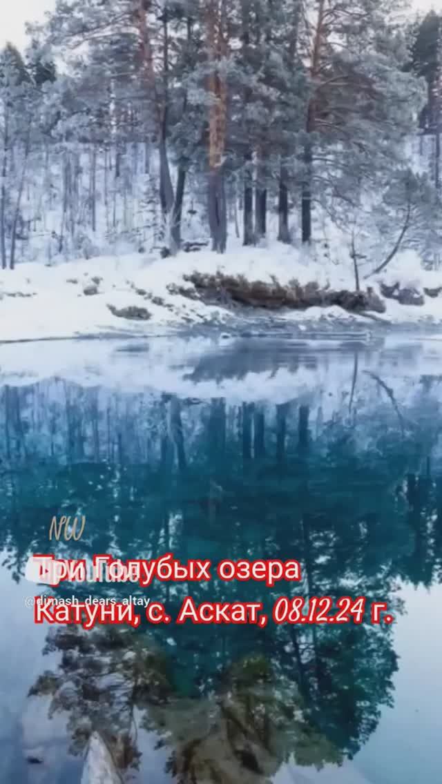 Алтай, три Голубых озера Катуни, с. Аскат, Чемальский район, Республика Алтай 08.12.24г.#shorts