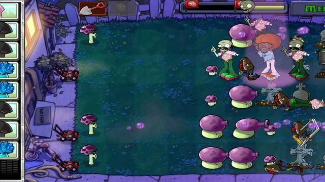 Plants vs Zombies 
Растения против Зомби 
Ночь, сложно