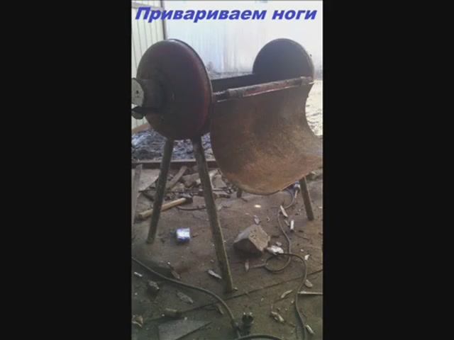 мангал из газового баллона свинья