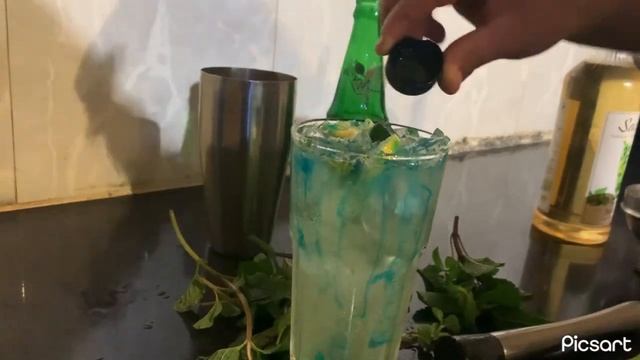 Summer Refreshment# Angel Blue Mojito# Yummy