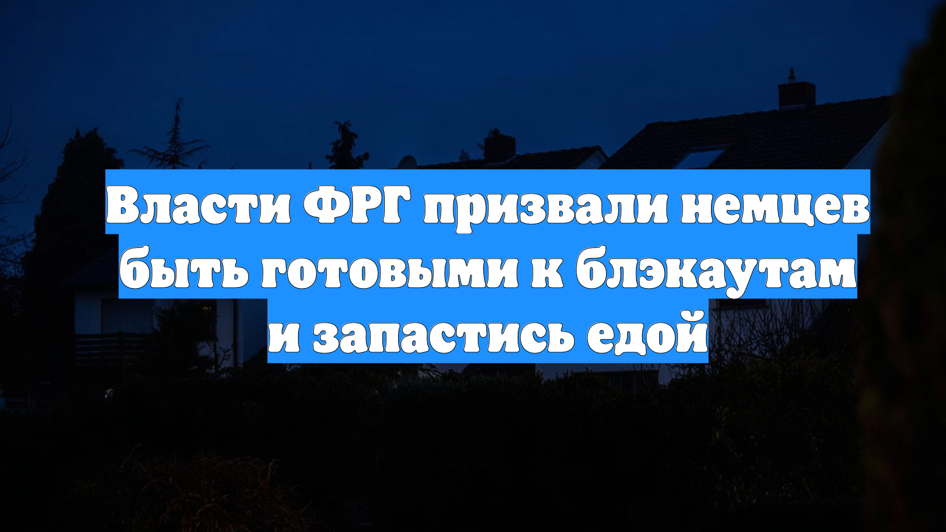 Власти ФРГ призвали немцев быть готовыми к блэкаутам и запастись едой