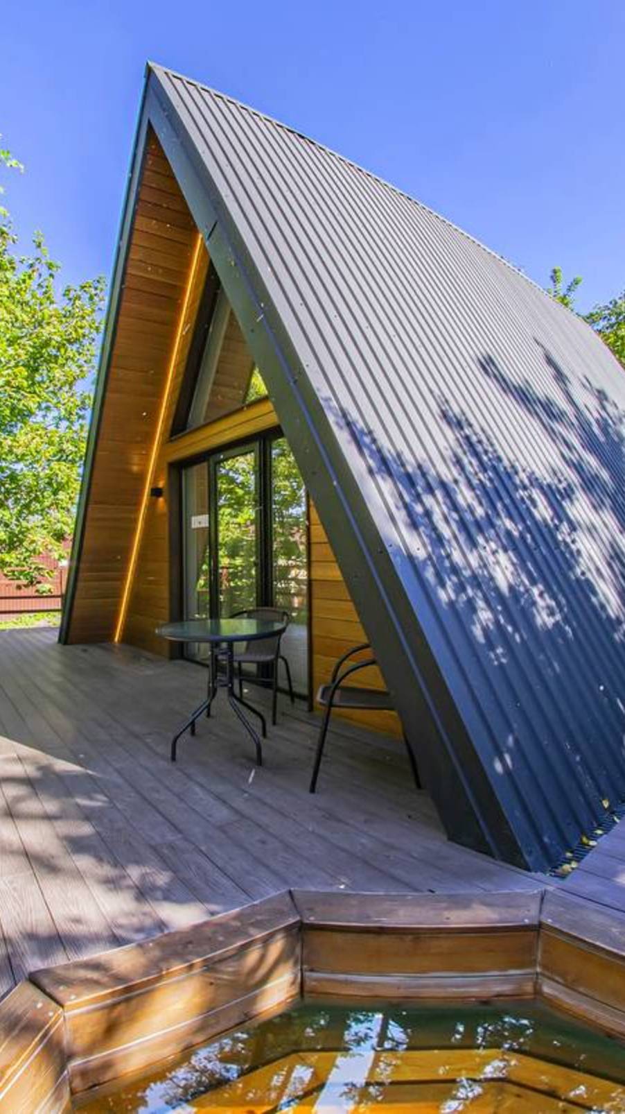 Коттедж "A-frame 1" в Пензе. Летний обзор.