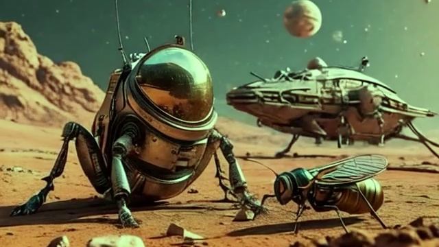 В траве сидел кузнечик | There was a grasshopper sitting in the grass v-3