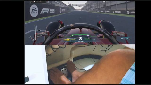 Tempo de pedais e câmbio manual borboleta, em Interlagos, F1 22