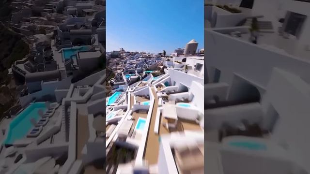 Санторини, белый город на живописном греческом острове