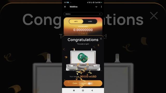 Комбо код We Mine 13.12 #комбо #wemine #combo #crypto.mp4