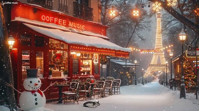 Peaceful Winter Scenery in Paris with Relaxing Piano Jazz ~ Sweet Jazz Music for Studying, Work