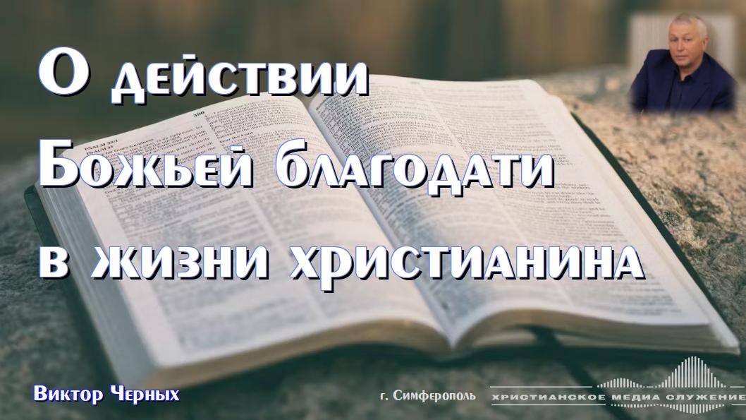 О действии Божьей благодати в жизни христианина | Проповедь | В. Черных