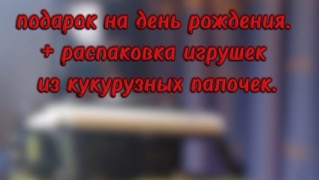 обзор подарка на день рождения Дефендер плюс распаковка игрушек из кукурузных палочек
