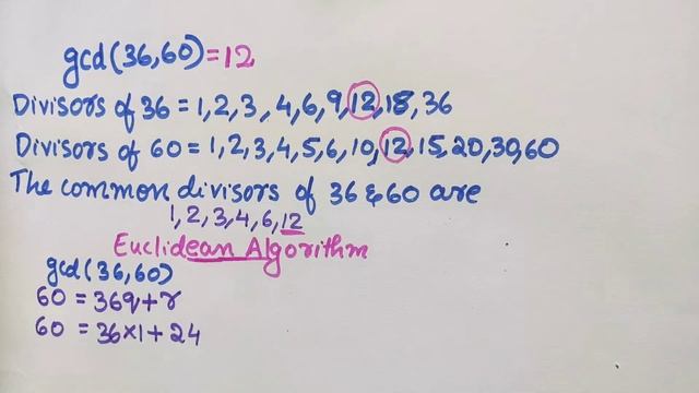 GCD(Greatest Common Divisor)|Using Euclidean algorithm||Total number of divisors of a number