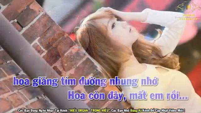 Karaoke Đường Tím Bằng Lăng Remix Tone Nam