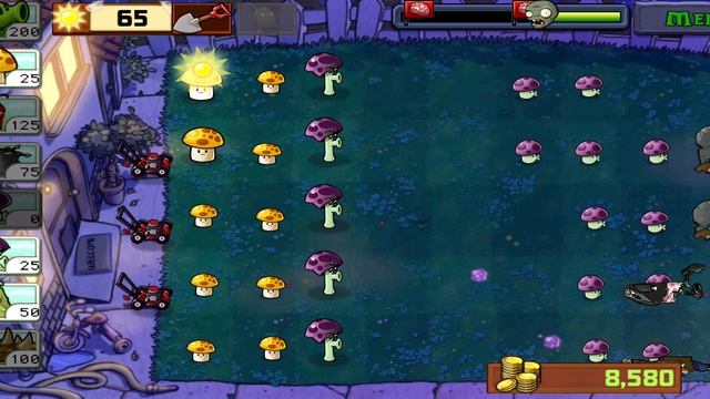 Plants vs Zombies 
Растения против Зомби 
Ночь, сложно