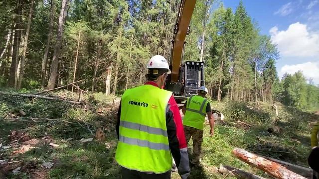 После бензопилы сразу на харвестер