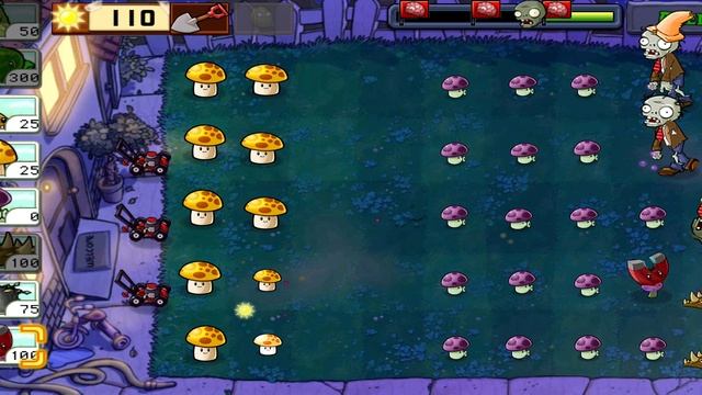 Plants vs Zombies 
Растения против Зомби 
Ночь, сложно