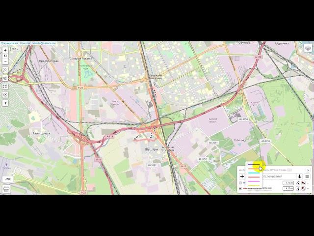 работа с картой