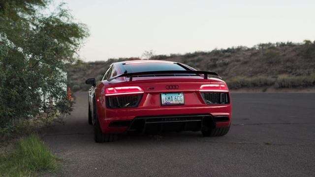 Audi R8 V10 Plus с выхлопом Capristo