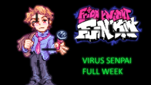 Friday Night Funkin' (Мод) Virus Senpai. Полное прохождение без комментариев