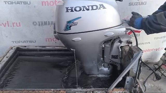 Honda BF15 запуск двигателя