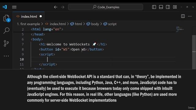 302. The client WebSocket object - opening a WebSocket connection