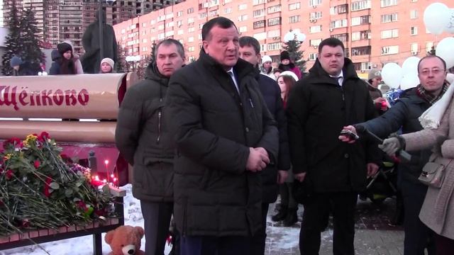 Акция в память о погибших в Торгово-Развлекательном Центре Зимняя вишня города Кемерово.
