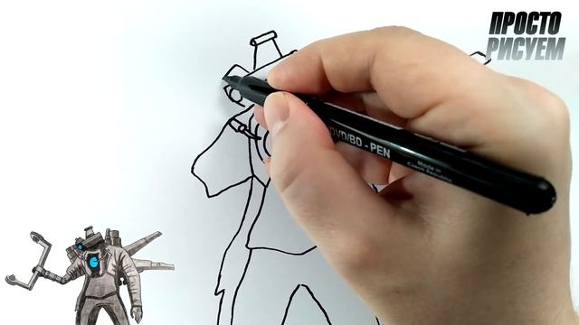 Как нарисовать Титан КАМЕРАМЕН с рукой АСТРО СКИБИДИ ТУАЛЕТ