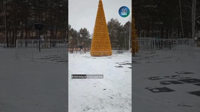 В Нижнекамске скоро откроют первый ёлочный городок