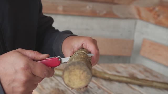 Victorinox Tips & Tricks (2040) - How to split wood with the saw of your SAK