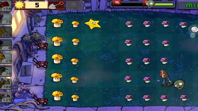 Plants vs Zombies 
Растения против Зомби 
Ночь, сложно