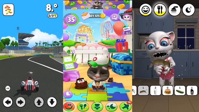 My Talking Tom vs Talking Juan vs Talking Maria.Милый Питомец против Ужасных Котов.Кто Круче