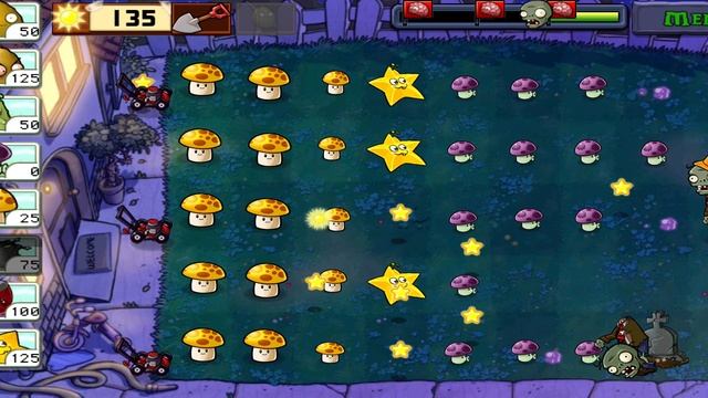 Plants vs Zombies 
Растения против Зомби 
Ночь, сложно